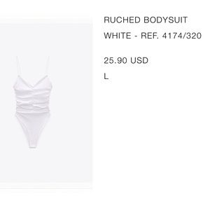 White Zara body suit